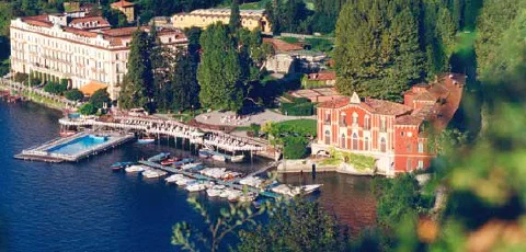 Villa d'Este sul lago di Como, vista dall'alto